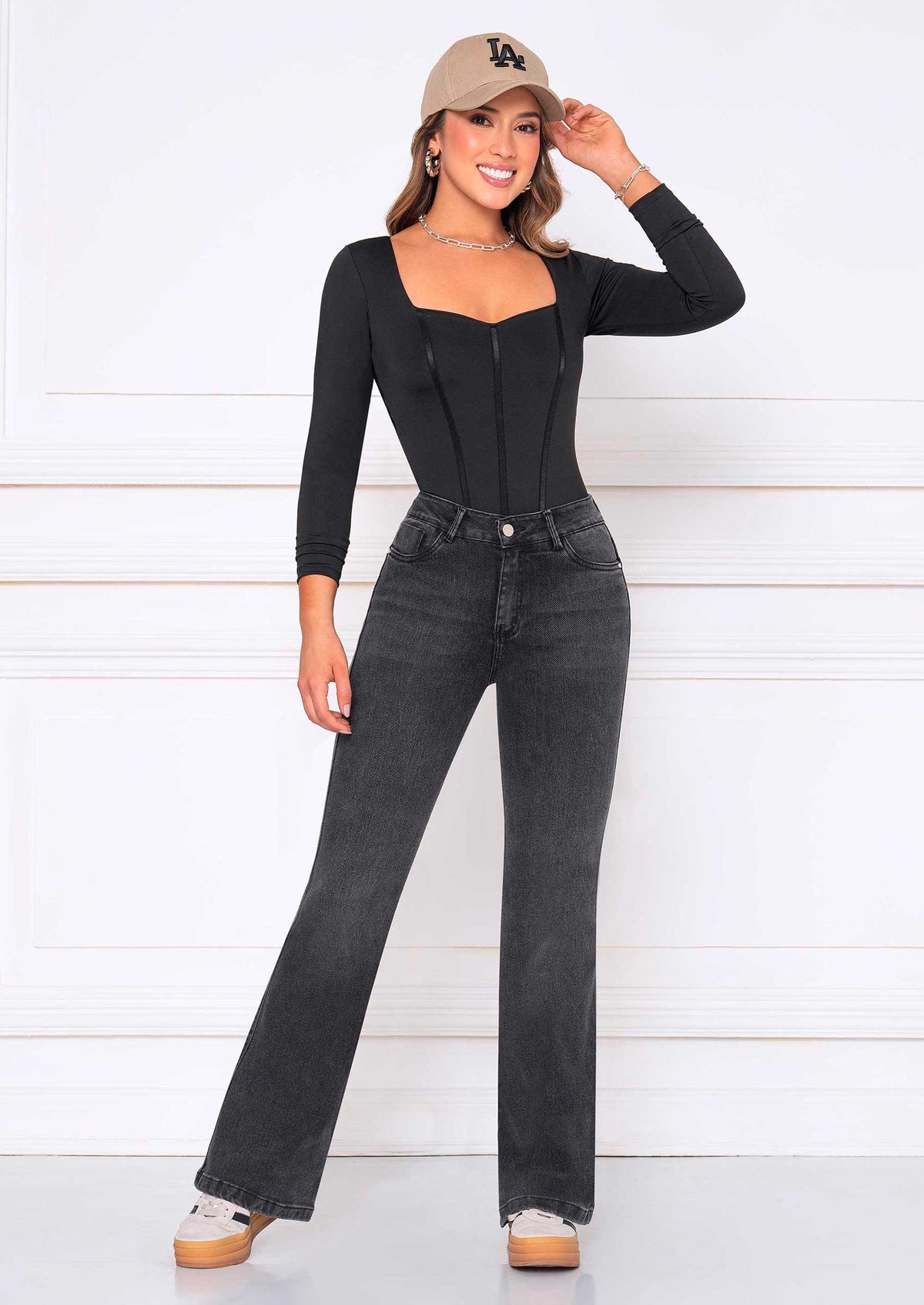 Jean Flare Gris REF. 2163