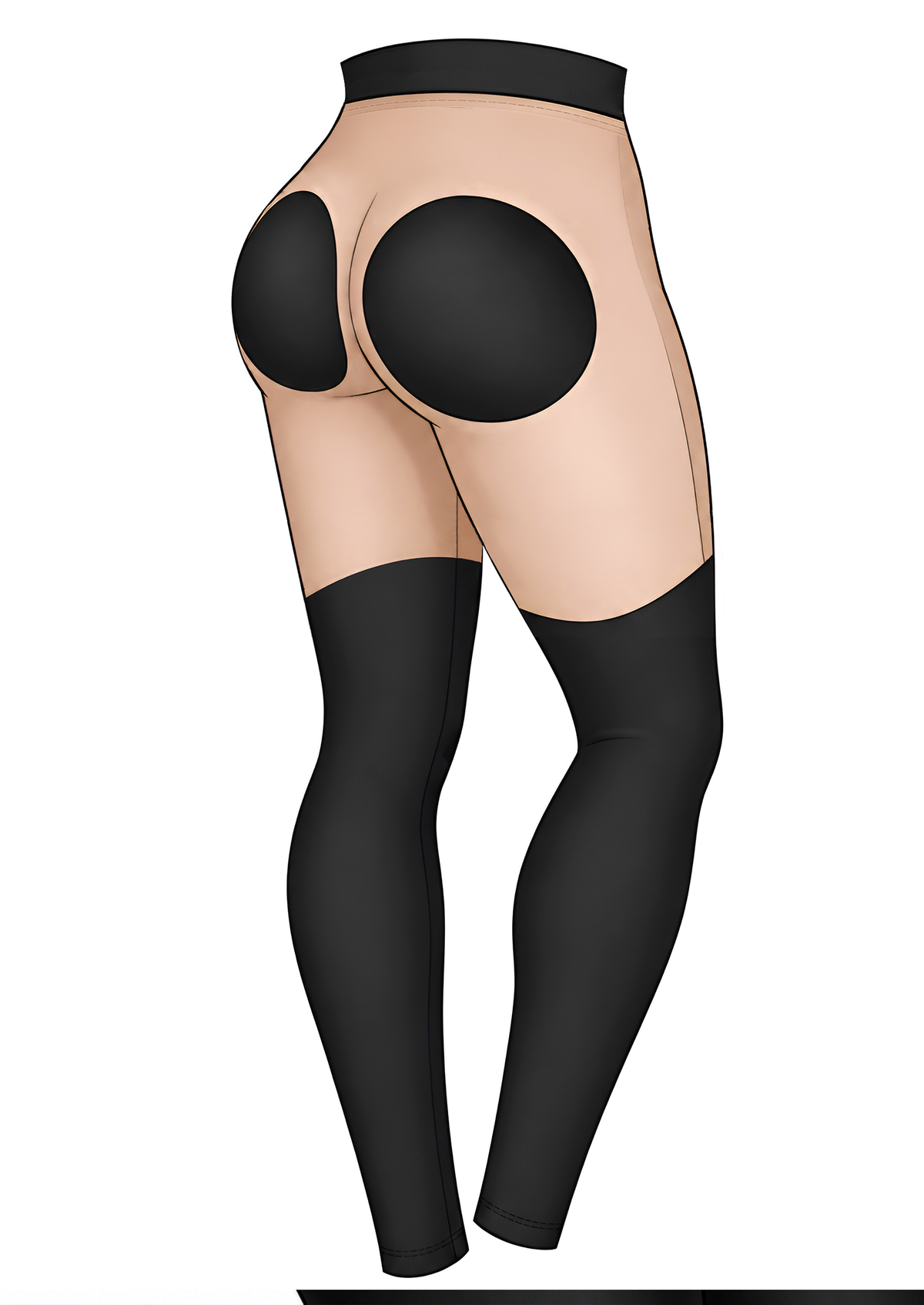Leggins negro con Faja interna REF.B-800